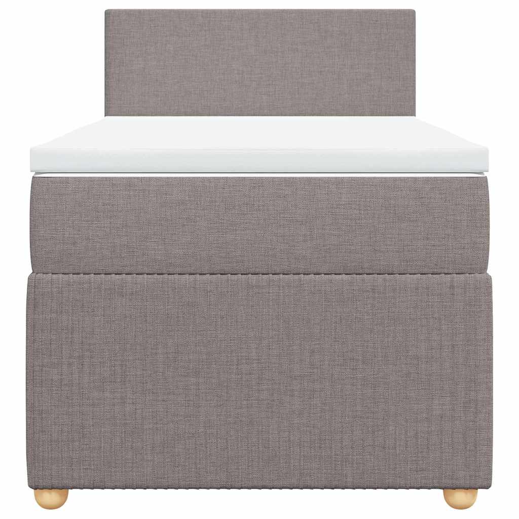 Boxspringbett mit Matratze Taupe 90x190 cm Stoff