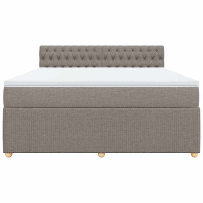 Boxspringbett mit Matratze Taupe 180x200 cm Stoff