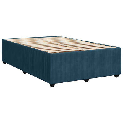 Boxspringbett mit Matratze Blau 120x190 cm Samt