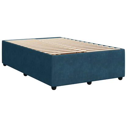 Boxspringbett mit Matratze Blau 120x200 cm Samt
