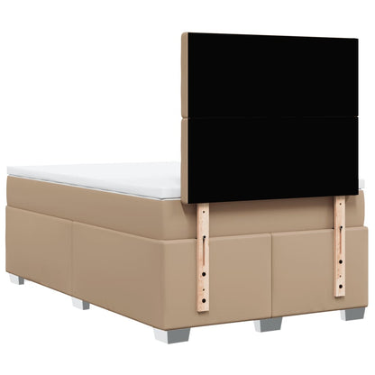 Boxspringbett Matratze Cappuccino-Braun 120x190 cm Kunstleder