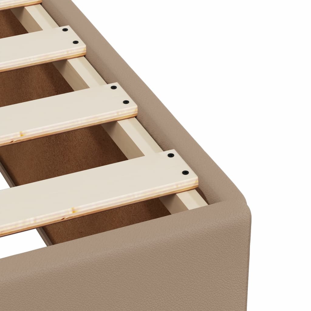 Boxspringbett Matratze Cappuccino-Braun 180x200 cm Kunstleder