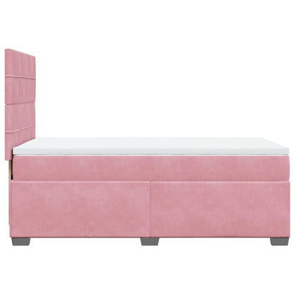 Boxspringbett mit Matratze Rosa 90x190 cm Samt