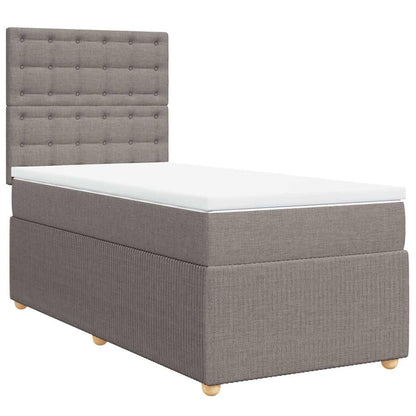 Boxspringbett mit Matratze Taupe 80x200 cm Stoff