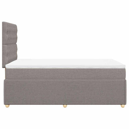 Boxspringbett mit Matratze Taupe 120x190 cm Stoff