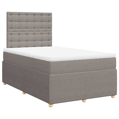 Boxspringbett mit Matratze Taupe 120x200 cm Stoff