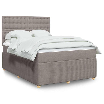 Boxspringbett mit Matratze Taupe 140x190 cm Stoff