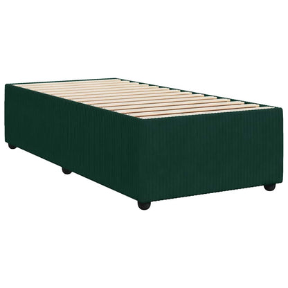 Boxspringbett mit Matratze Dunkelgrün 80x200 cm Samt