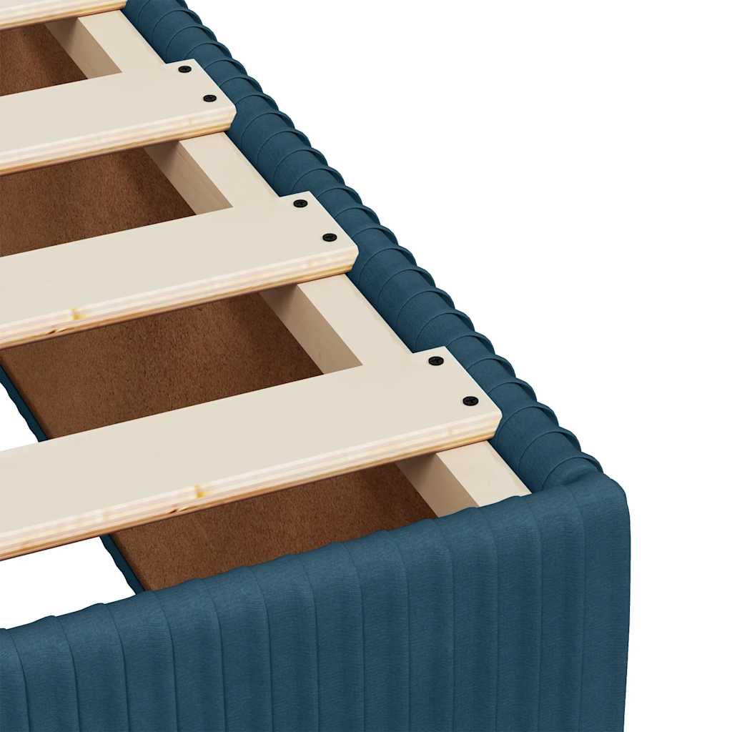 Boxspringbett mit Matratze Dunkelblau 90x190 cm Samt