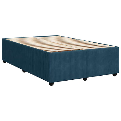 Boxspringbett mit Matratze Dunkelblau 120x200 cm Samt