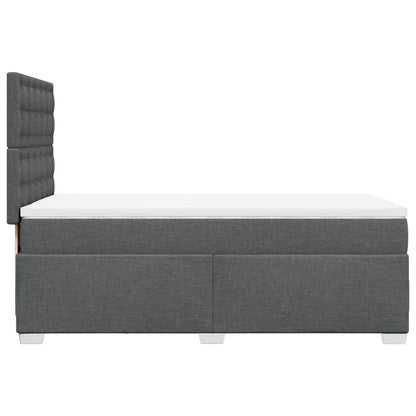 Boxspringbett mit Matratze Dunkelgrau 90x190 cm Stoff