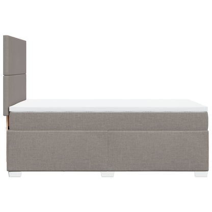 Boxspringbett mit Matratze Taupe 90x200 cm Stoff