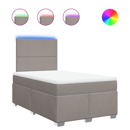 Boxspringbett mit Matratze Taupe 120x190 cm Stoff