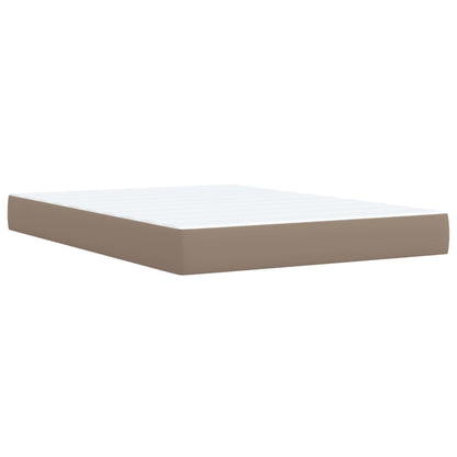 Boxspringbett Matratze Cappuccino-Braun 140x190cm Kunstleder
