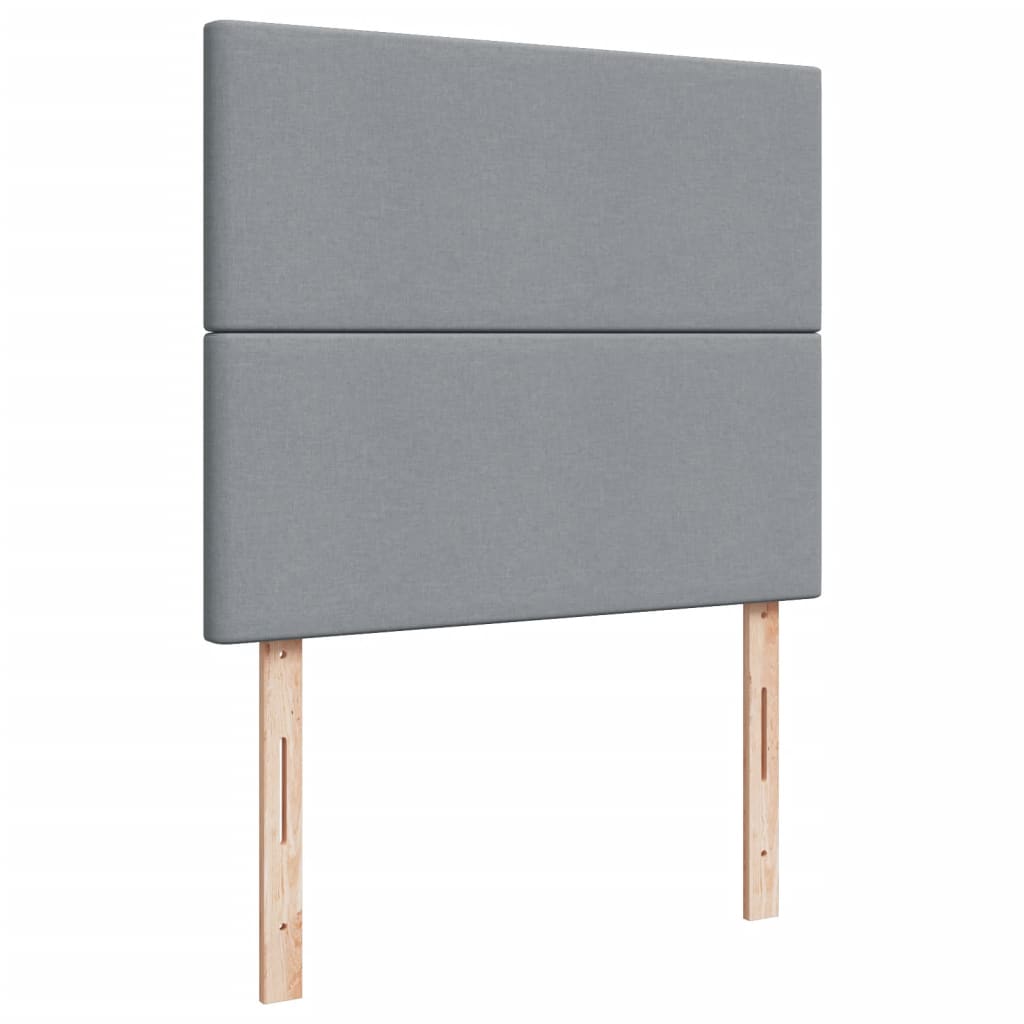 Boxspringbett mit Matratze Hellgrau 120x190 cm Stoff