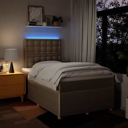 Boxspringbett mit Matratze Creme 120x190 cm Stoff