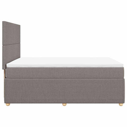 Boxspringbett mit Matratze Taupe 140x190 cm Stoff
