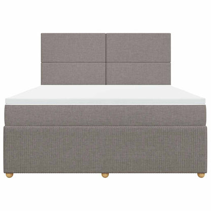 Boxspringbett mit Matratze Taupe 180x200 cm Stoff