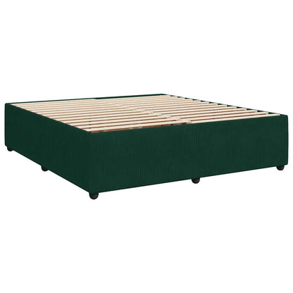 Boxspringbett mit Matratze Dunkelgrün 200x200 cm Samt