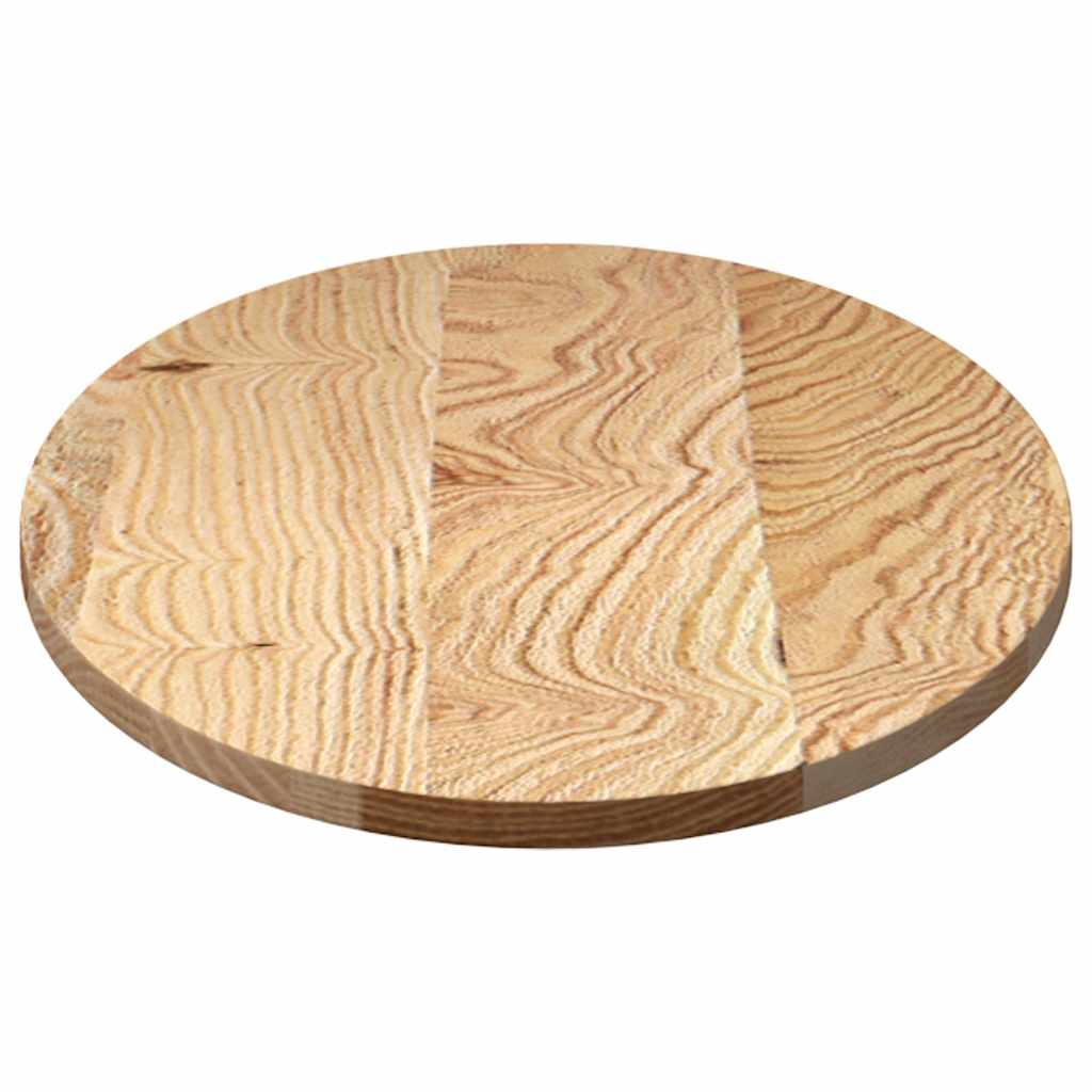 Tischplatte 100x50x2 cm Massivholz Eiche Oval