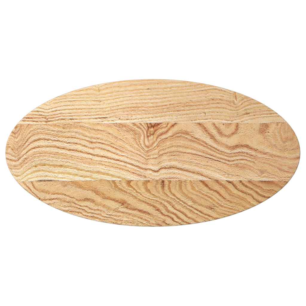 Tischplatte 80x40x4 cm Massivholz Eiche Oval