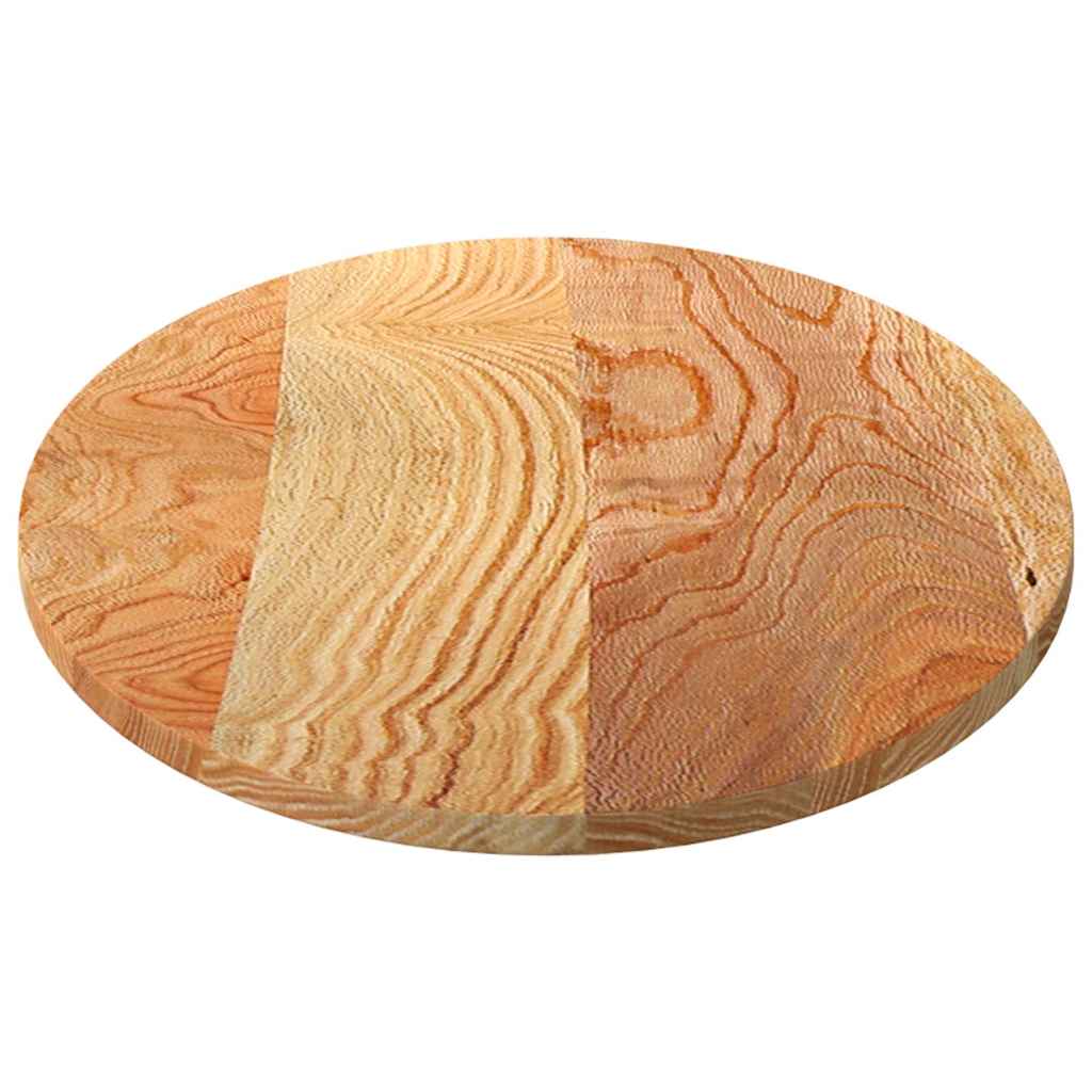 Tischplatte Hellbraun 120x60x2 cm Massivholz Eiche Oval