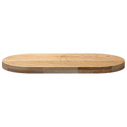 Tischplatte 80x40x4 cm Massivholz Eiche Oval