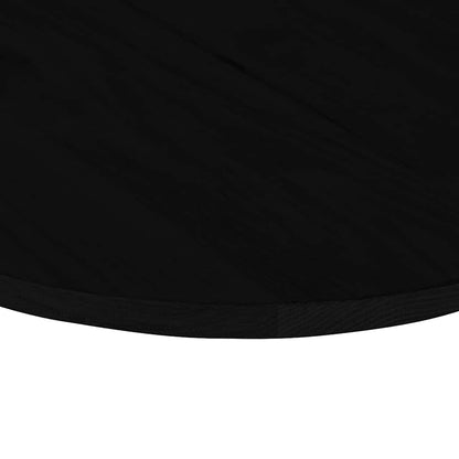 Tischplatte Dunkelbraun 100x50x2 cm Massivholz Eiche Oval