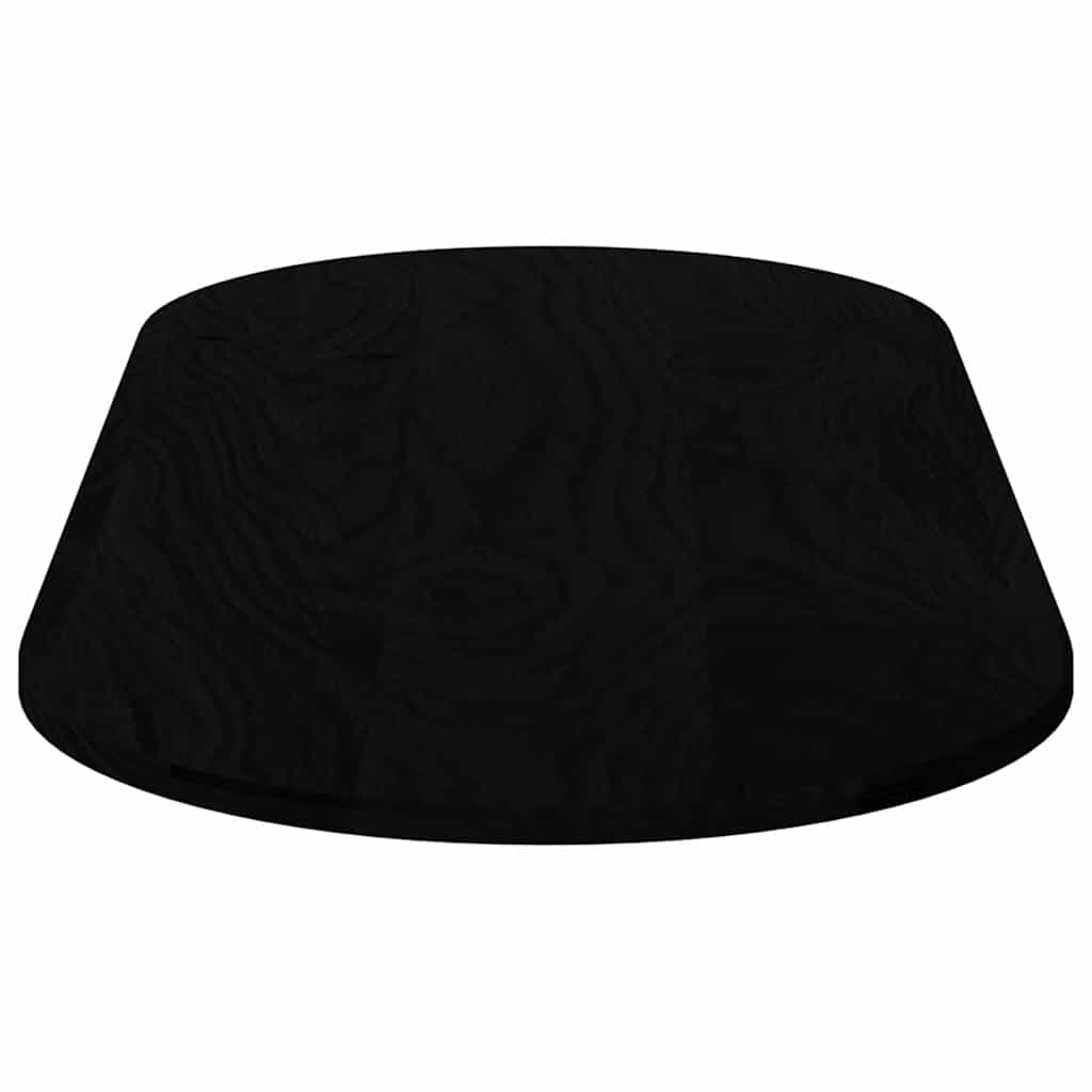 Tischplatte Dunkelbraun 140x60x2 cm Massivholz Eiche Oval