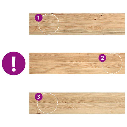 Fensterbänke 2 Stk. Unbehandelt 90x20x2 cm Massivholz Eiche