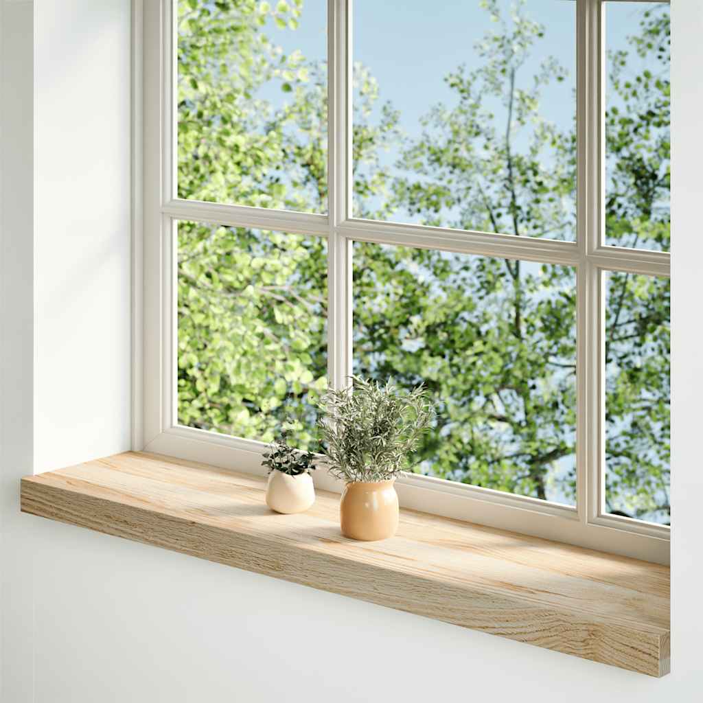 Fensterbänke 2 Stk. Unbehandelt 100x20x2 cm Massivholz Eiche