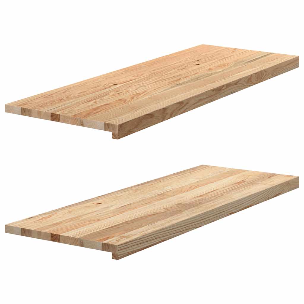 Fensterbänke 2 Stk. Unbehandelt 110x40x2 cm Massivholz Eiche