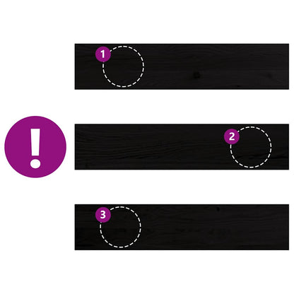 Fensterbänke 2 Stk. Dunkelbraun 70x15x2 cm Massivholz Eiche