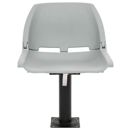 2-tlg. Bootssitz-Set Klappbar Kein Kissen Grau 48x51x41 cm