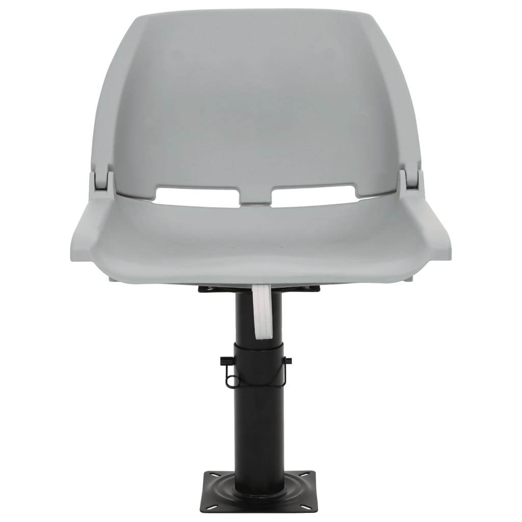 2-tlg. Bootssitz-Set Klappbar Kein Kissen Grau 48x51x41 cm