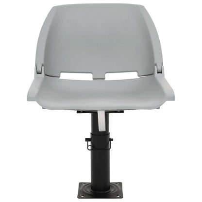 2-tlg. Bootssitz-Set Klappbar Kein Kissen Grau 48x51x41 cm