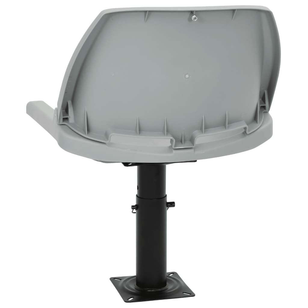 2-tlg. Bootssitz-Set Klappbar Kein Kissen Grau 48x51x41 cm