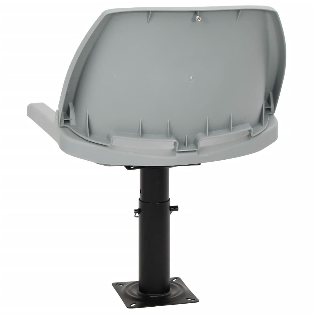 4-tlg. Bootssitz-Set Klappbar Kein Kissen Grau 48x51x41 cm