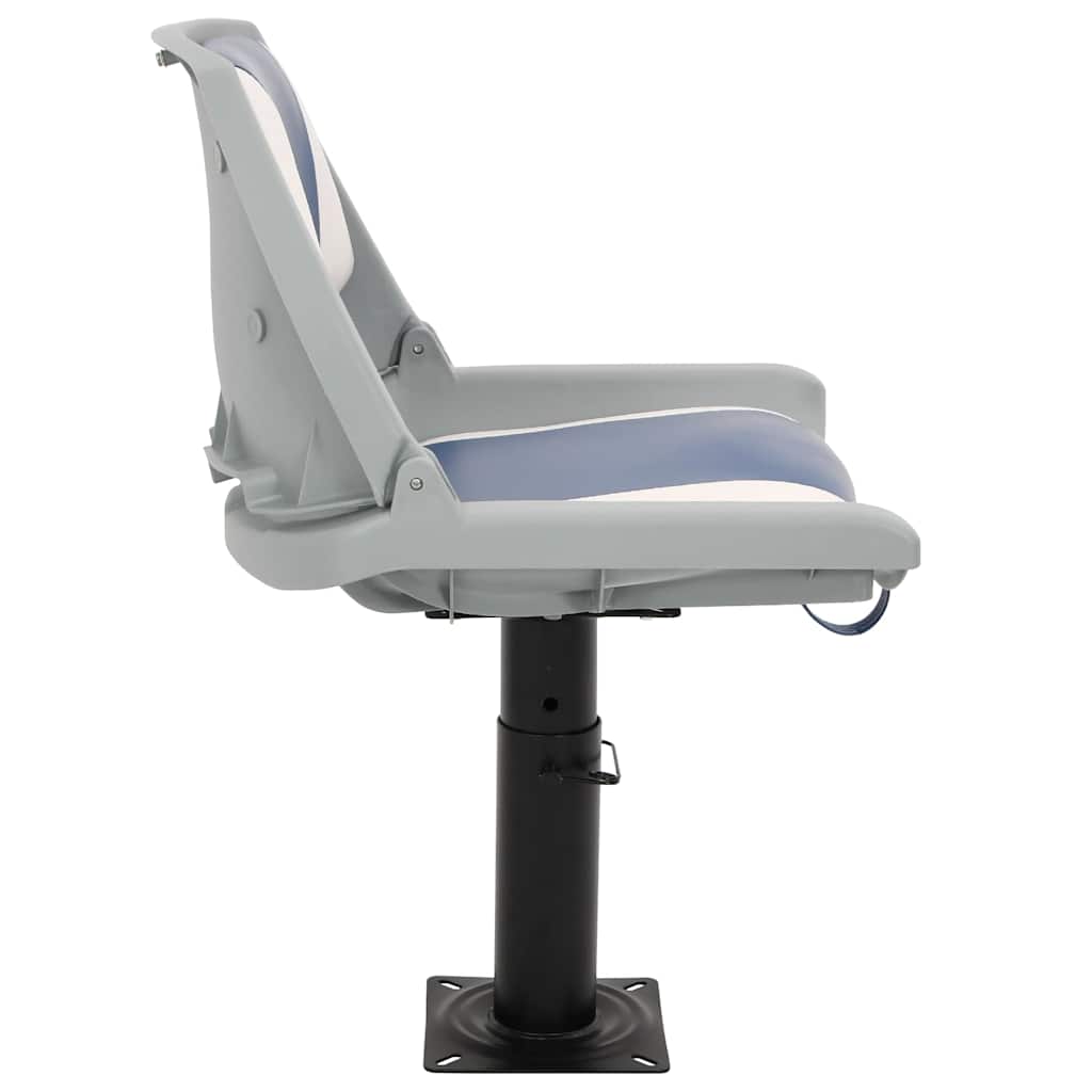 2-tlg. Bootssitz-Set Klappbar Blau und Weiß 48x51x41 cm