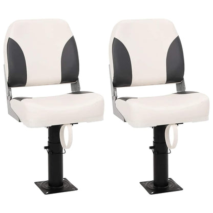 Klappbarer Bootsitz 2er-Set Niedrige Rückenlehne