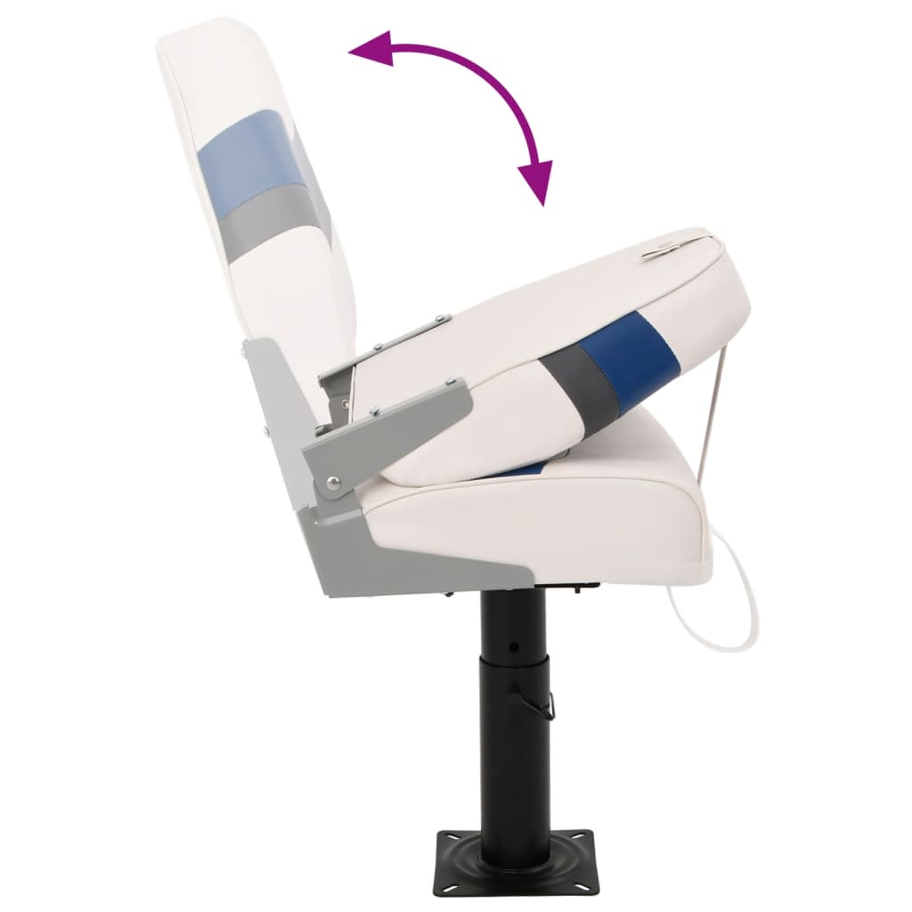 4-tlg. Bootssitz-Set Klappbar Hohe Rückenlehne