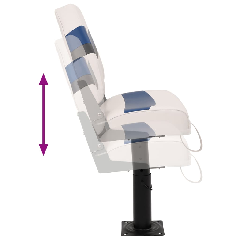 4-tlg. Bootssitz-Set Klappbar Hohe Rückenlehne