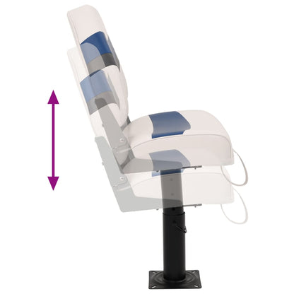 4-tlg. Bootssitz-Set Klappbar Hohe Rückenlehne