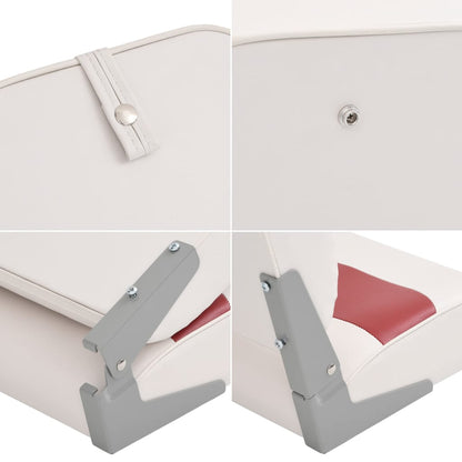 4-tlg. Bootssitz-Set Klappbar Hohe Rückenlehne