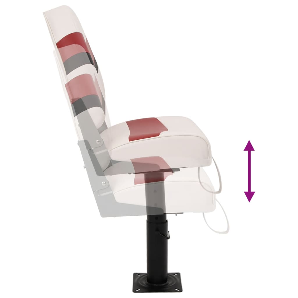 4-tlg. Bootssitz-Set Klappbar Hohe Rückenlehne