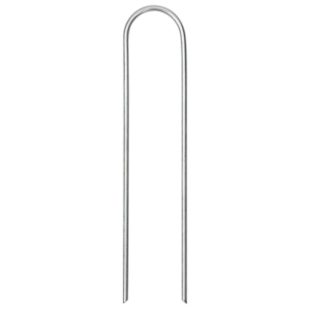 Bodenanker 50 Stk. U-Form 15x3,5 cm Verzinkter Stahl