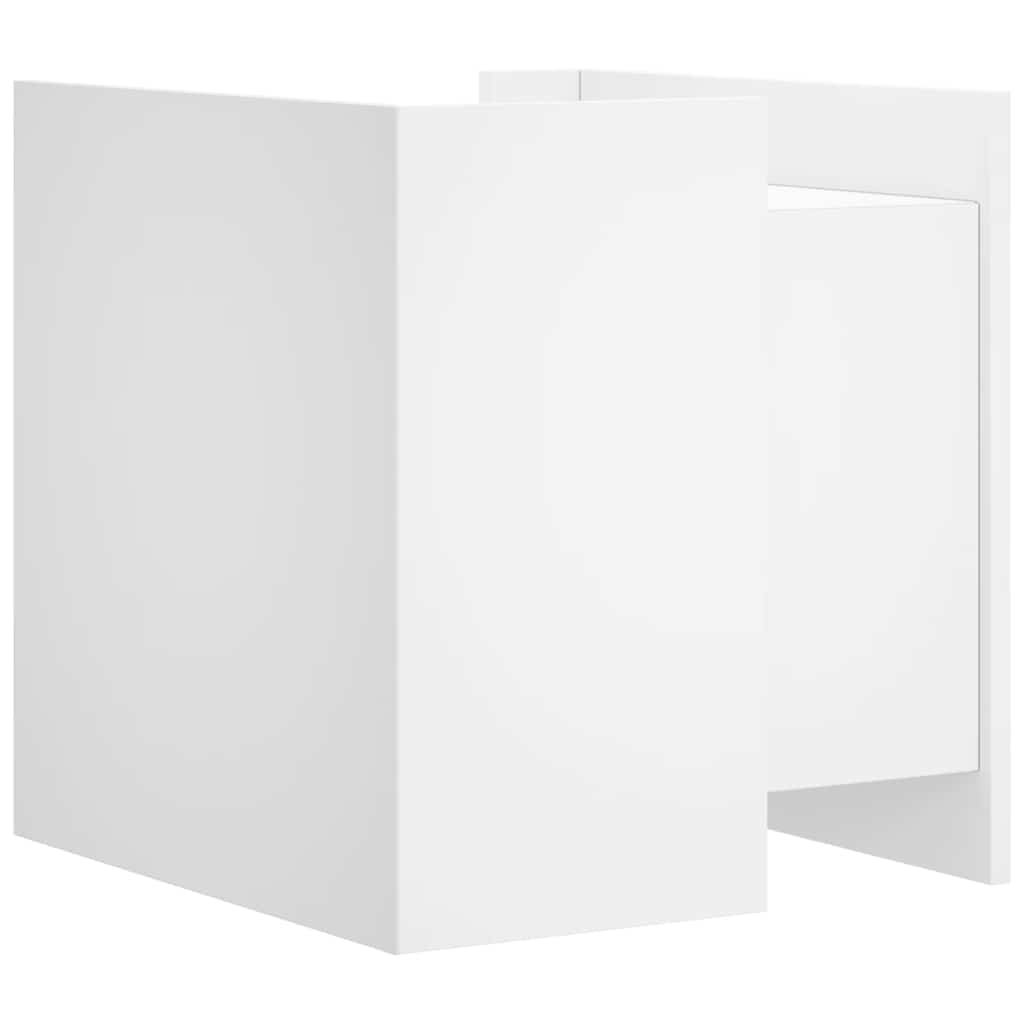 Nachttisch Weiß 45x50x50 cm Holzwerkstoff
