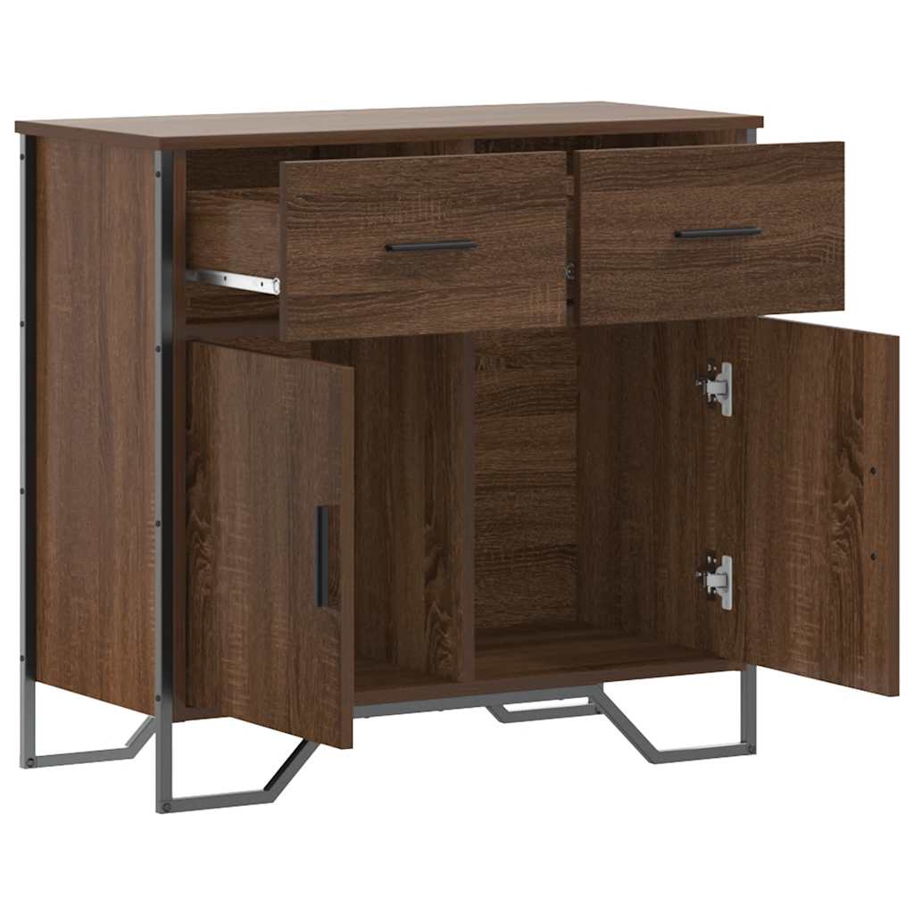 Sideboard Braun Eichen-Optik 79,5x35,5x74,5 cm Holzwerkstoff
