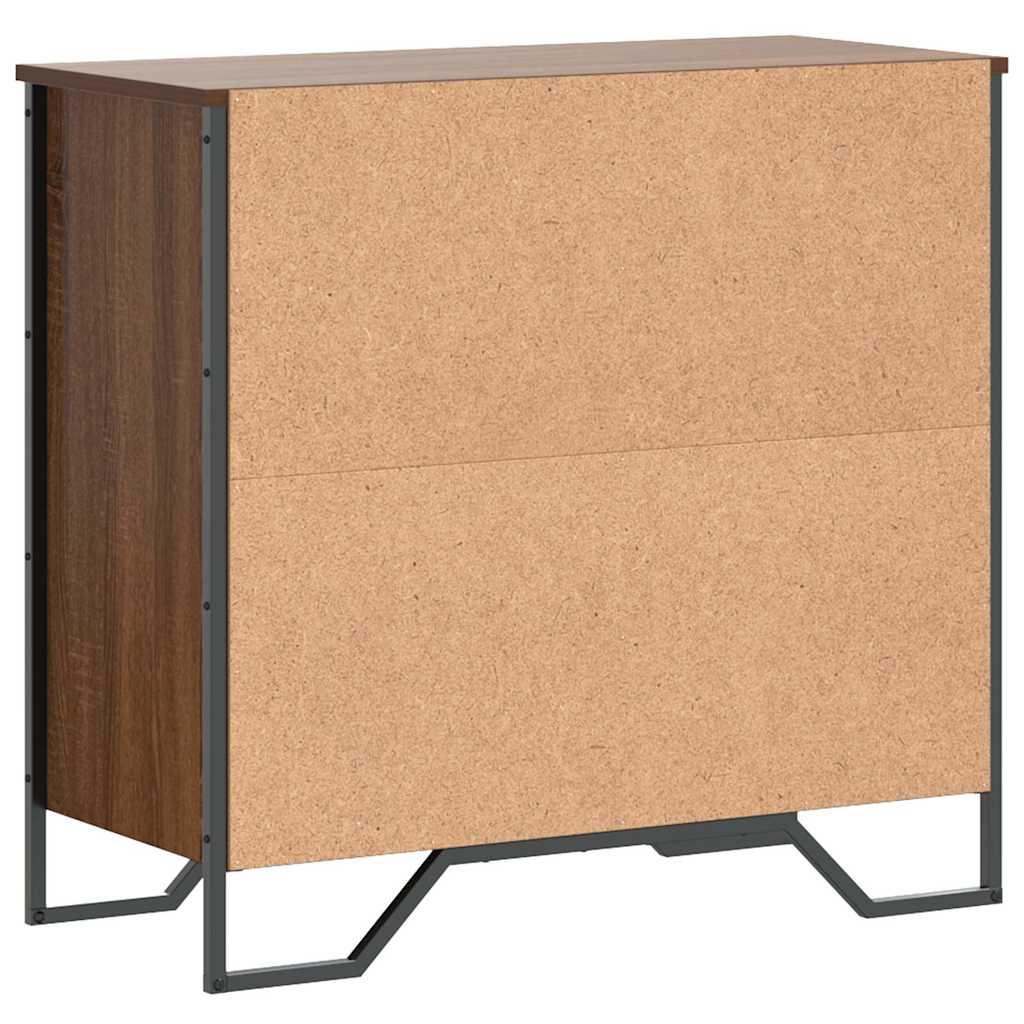 Sideboard Braun Eichen-Optik 79,5x35,5x74,5 cm Holzwerkstoff