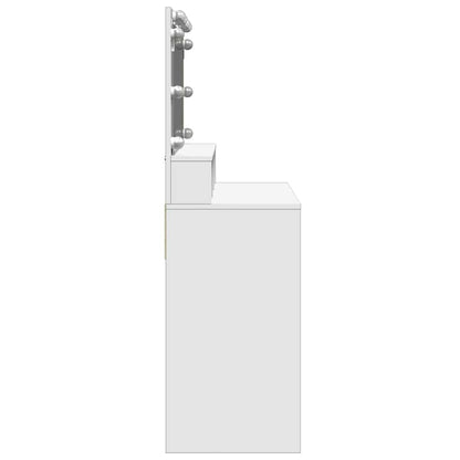 Schminktisch mit LED-Beleuchtung Weiß 80x41x134,5 cm